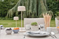Kos Table de jardin à rallonge aluminium, avec roulettes 2