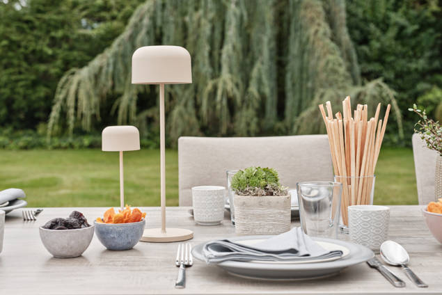 Kos Table de jardin à rallonge aluminium, avec roulettes 4