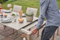 Kos Table de jardin à rallonge aluminium, avec roulettes 4