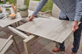 Kos Table de jardin à rallonge aluminium, avec roulettes 5