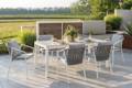 Seattle Gartentisch Set Aluminium/Rope