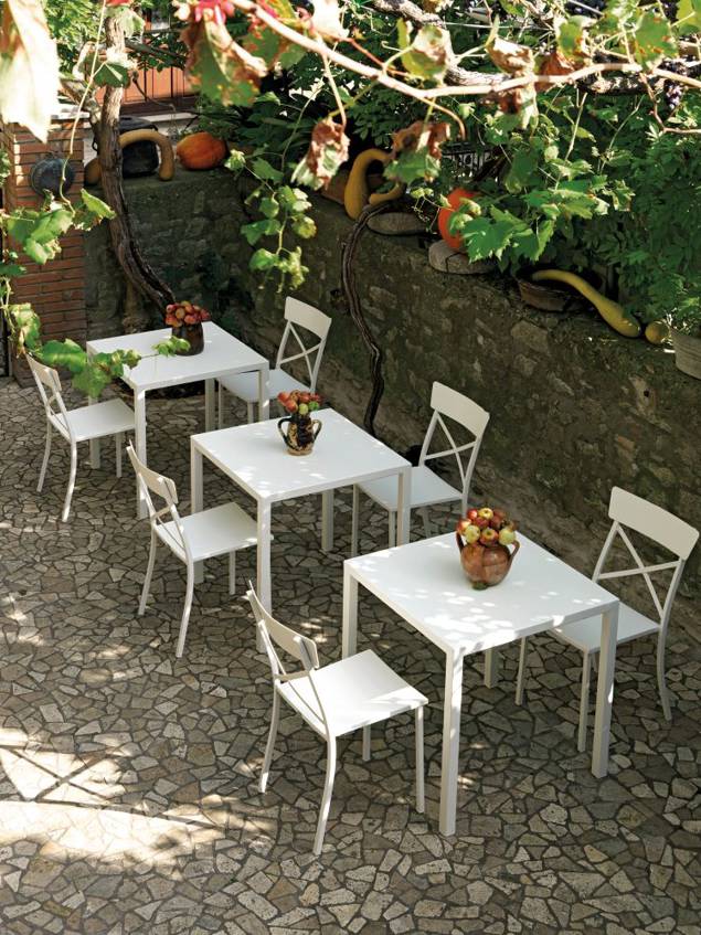 Alicante Chaise de jardin empilable acier 5