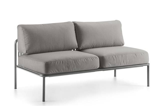Bilbao 2er Loungebank Stahl