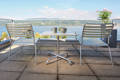 Davos Table de salon pliante acier Ø 75 cm 1