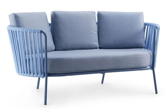 Granada 2.5er Loungebank Stahl