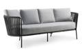 Granada Banc lounge 3 places acier
