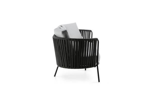 Granada 3er Loungebank Stahl