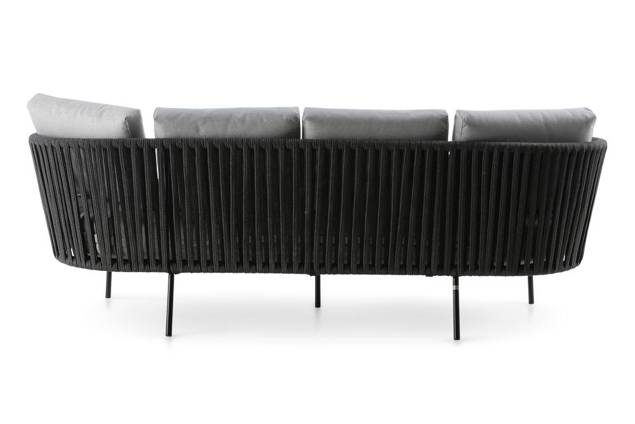 Granada 3er Loungebank Stahl 1