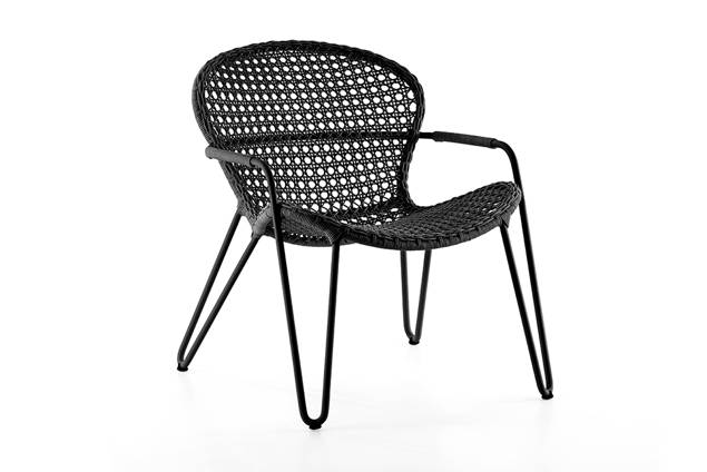 Kingston Fauteuil lounge empilable aluminium