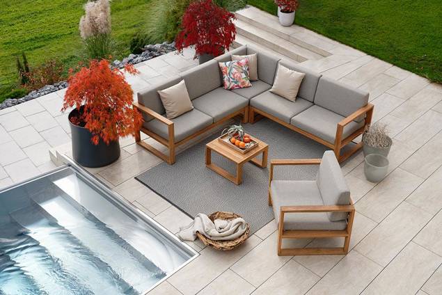 Madeira Loungetisch Teak Holz 60x60 cm 1