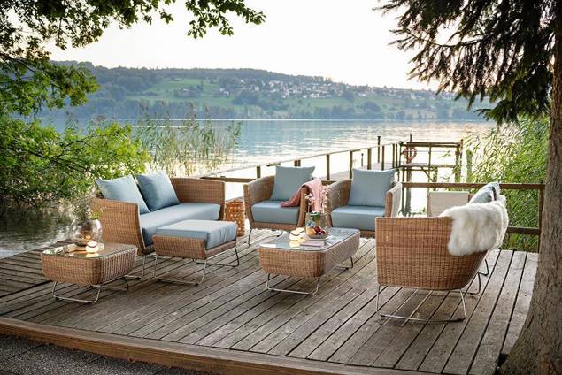 Madonna II Loungetisch Rattan 2