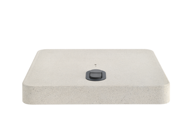 Rollensockel Z, 90kg, Beton hell