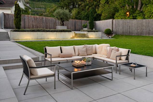 Miami Loungetisch Edelstahl 120x80 cm 7