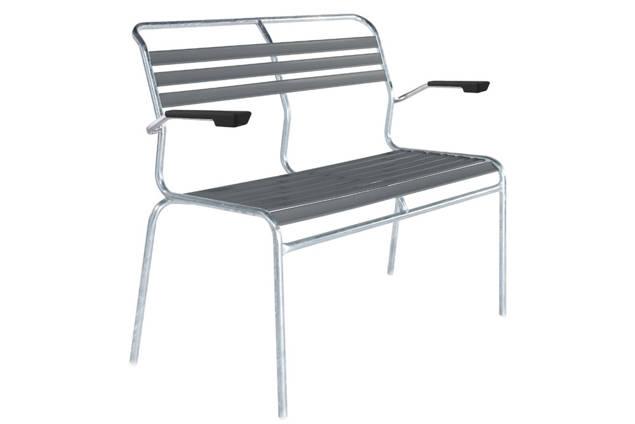 Säntis Gartenbank Stahl