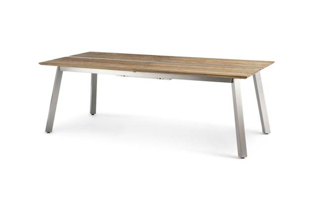 Montana Gartentisch Set Edelstahl/Holz 1