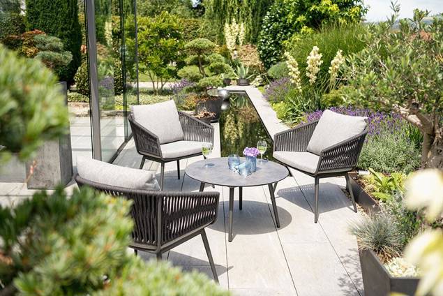 Kapstadt Gartenlounge Set klein Aluminium/Rope