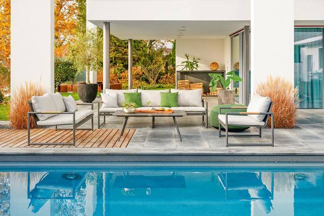 Antwerpen Ensemble lounge de jardin acier inoxydable