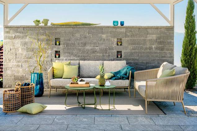 Kapstadt Gartenlounge Set Aluminium/Rope