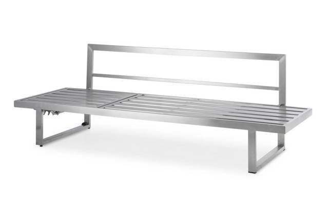 Tosca Banc lounge dînatoire 3 places acier inoxydable 1
