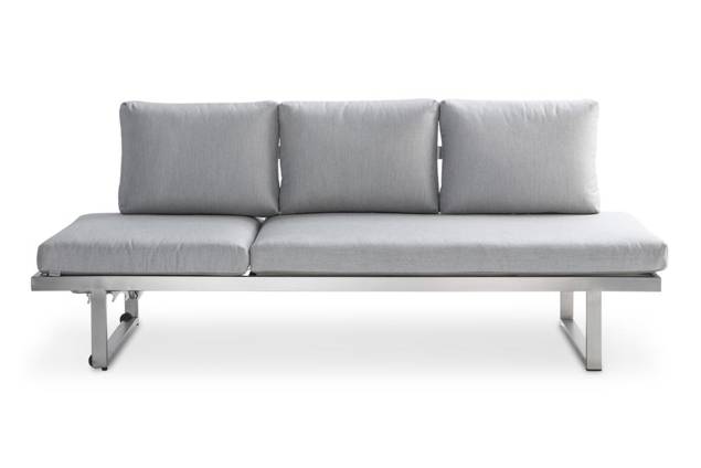 Tosca Banc lounge dînatoire 3 places acier inoxydable 11