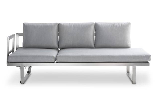 Tosca Banc lounge dînatoire 3 places acier inoxydable 12