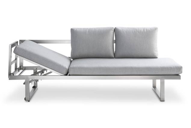 Tosca Banc lounge dînatoire 3 places acier inoxydable 13