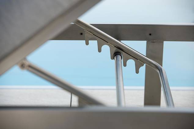 Tosca Banc lounge dînatoire 3 places acier inoxydable 15