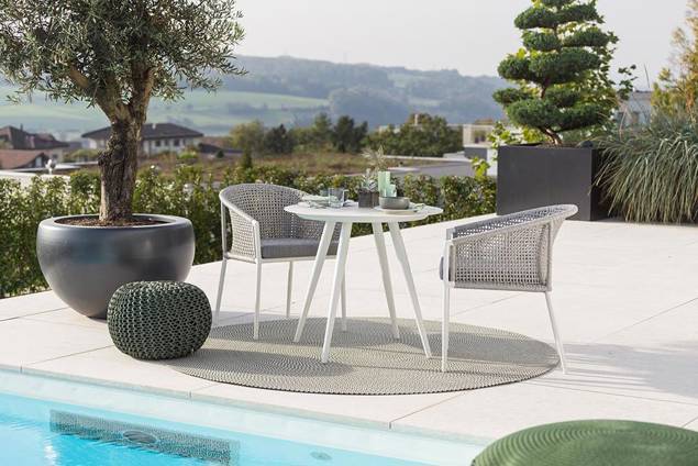 Kapstadt Set de table de jardin aluminium/rope
