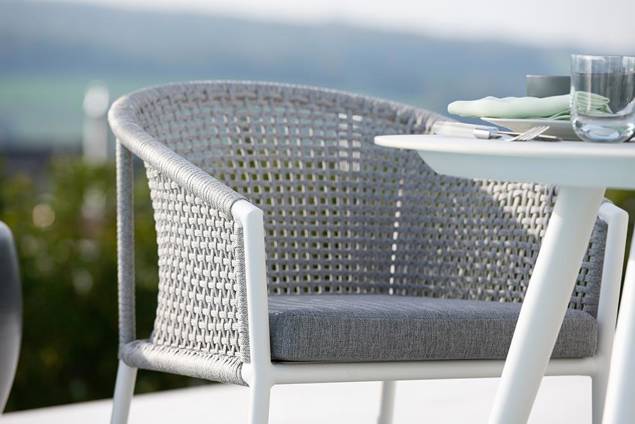 Kapstadt Set de table de jardin aluminium/rope 8