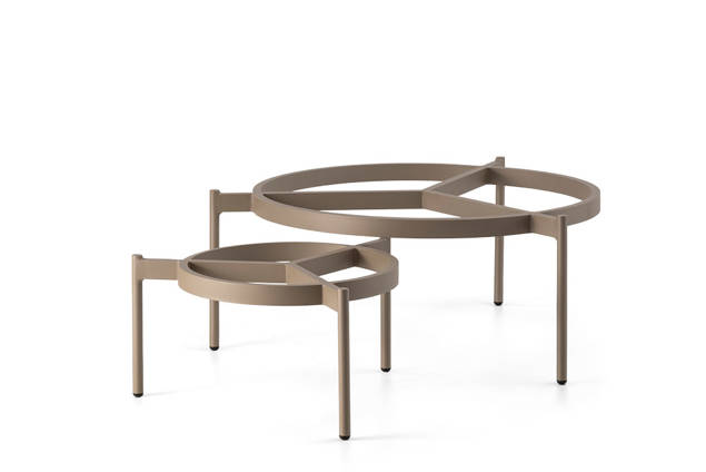 Taormina Loungetisch Set Aluminium Ø 60/90 cm 2