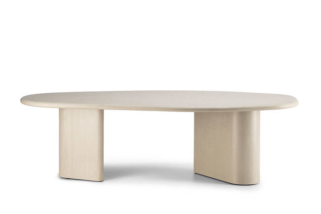 Matera Gartentisch oval Beton 260x120 cm 1