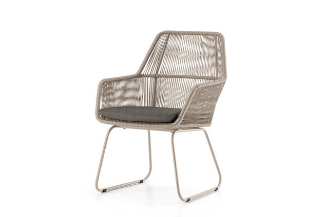 Brighton Chaise de jardin dossier haut acier inoxydable 2