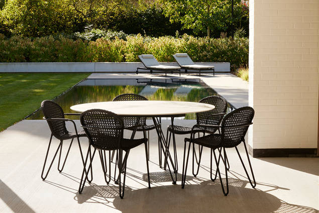 Kingston Chaise de jardin empilable aluminium 6