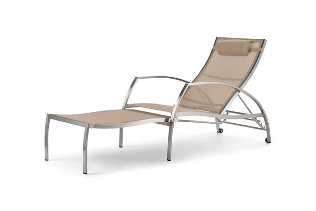 Victoria Chaise longue acier inoxydable