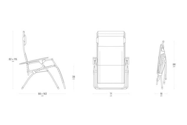 Futura Relaxsessel Clippé klappbar Stahl 4