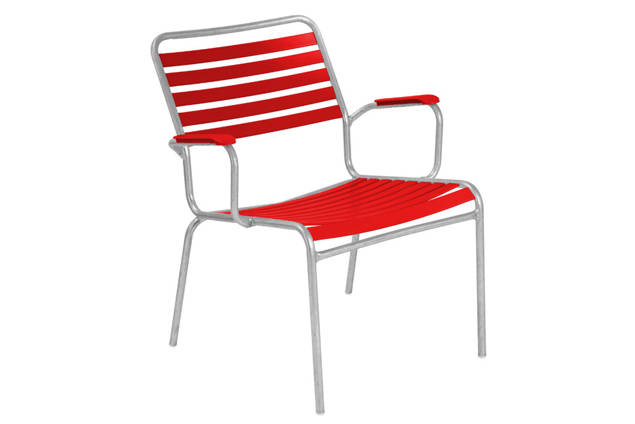 Rigi Fauteuil lounge empilable acier