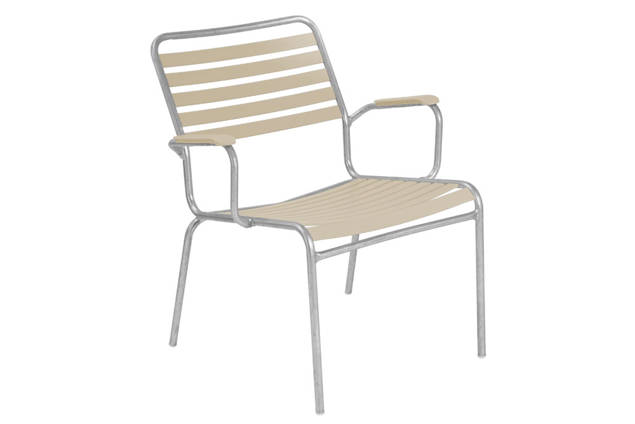 Rigi Fauteuil lounge empilable acier