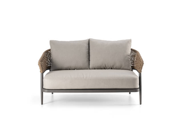 Enna 2er Loungebank Aluminium 4