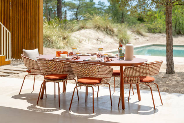 Santiago Chaise de jardin empilable acier inoxydable 7