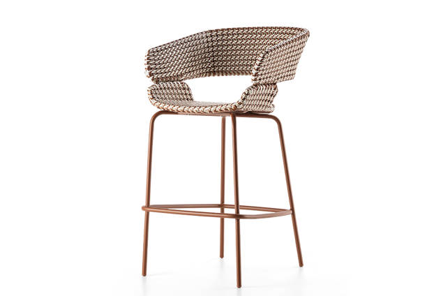 Santiago Barstuhl stapelbar Edelstahl