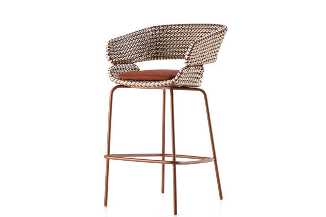 Santiago Barstuhl stapelbar Edelstahl 1