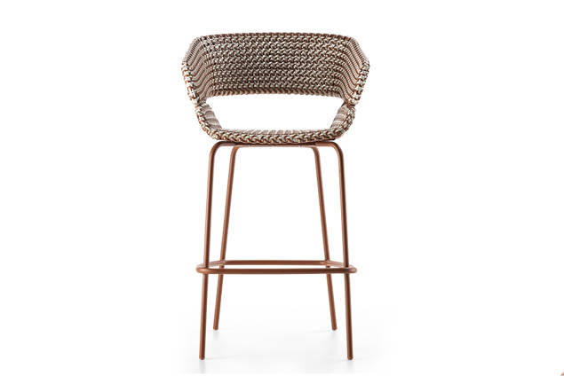 Santiago Barstuhl stapelbar Edelstahl 4