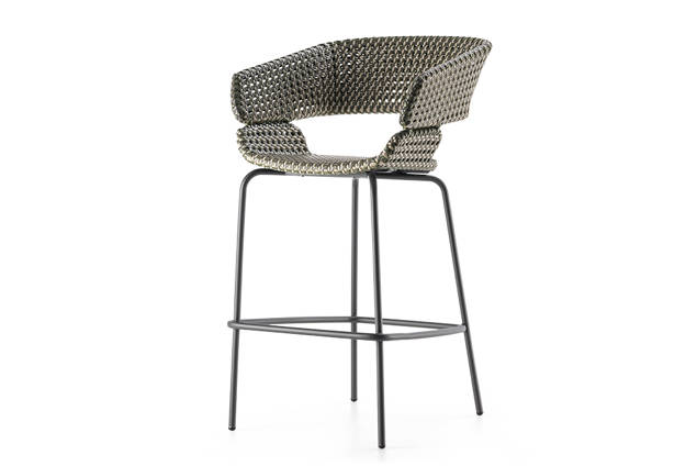 Santiago Barstuhl stapelbar Edelstahl