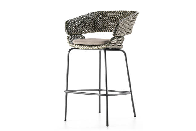 Santiago Barstuhl stapelbar Edelstahl 1