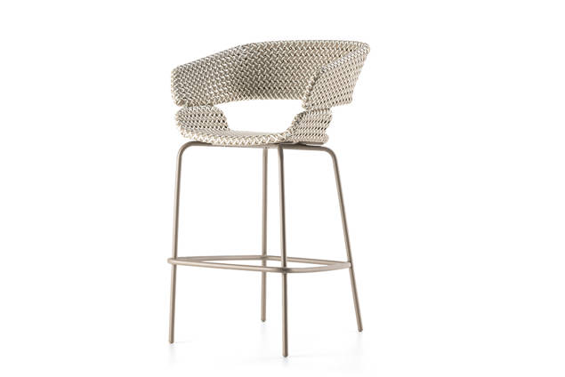 Santiago Barstuhl stapelbar Edelstahl