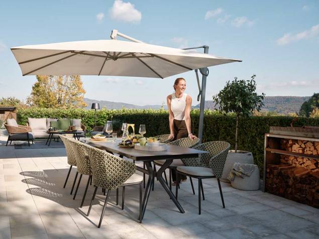 Ravenna Gartenstuhl stapelbar Aluminium 9