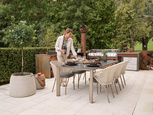 Ravenna Gartenstuhl stapelbar Aluminium 9