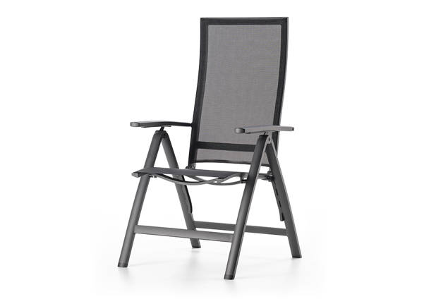 Fyn Fauteuil d'extérieur dossier haut aluminium