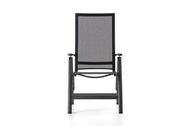 Fyn Fauteuil d'extérieur dossier haut aluminium 4