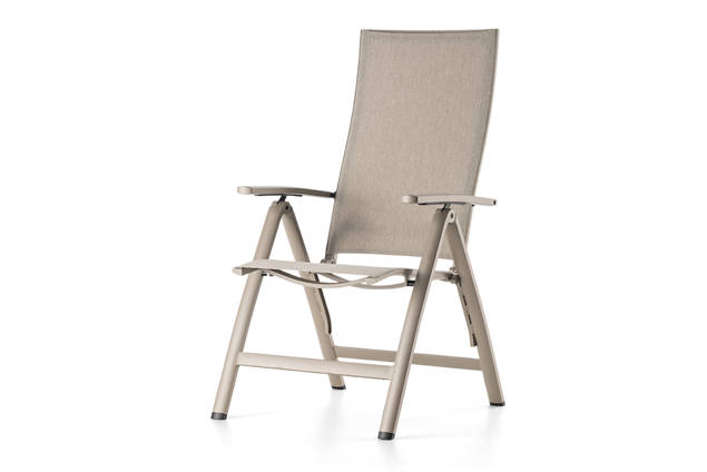 Fyn Fauteuil d'extérieur dossier haut aluminium